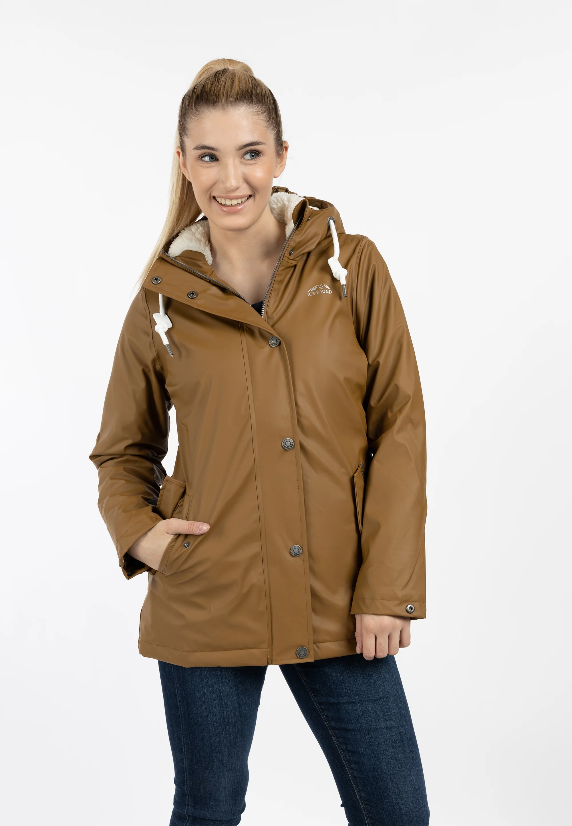 ICEBOUND Women's Rain Jacket With Teddy Lining - Image 3