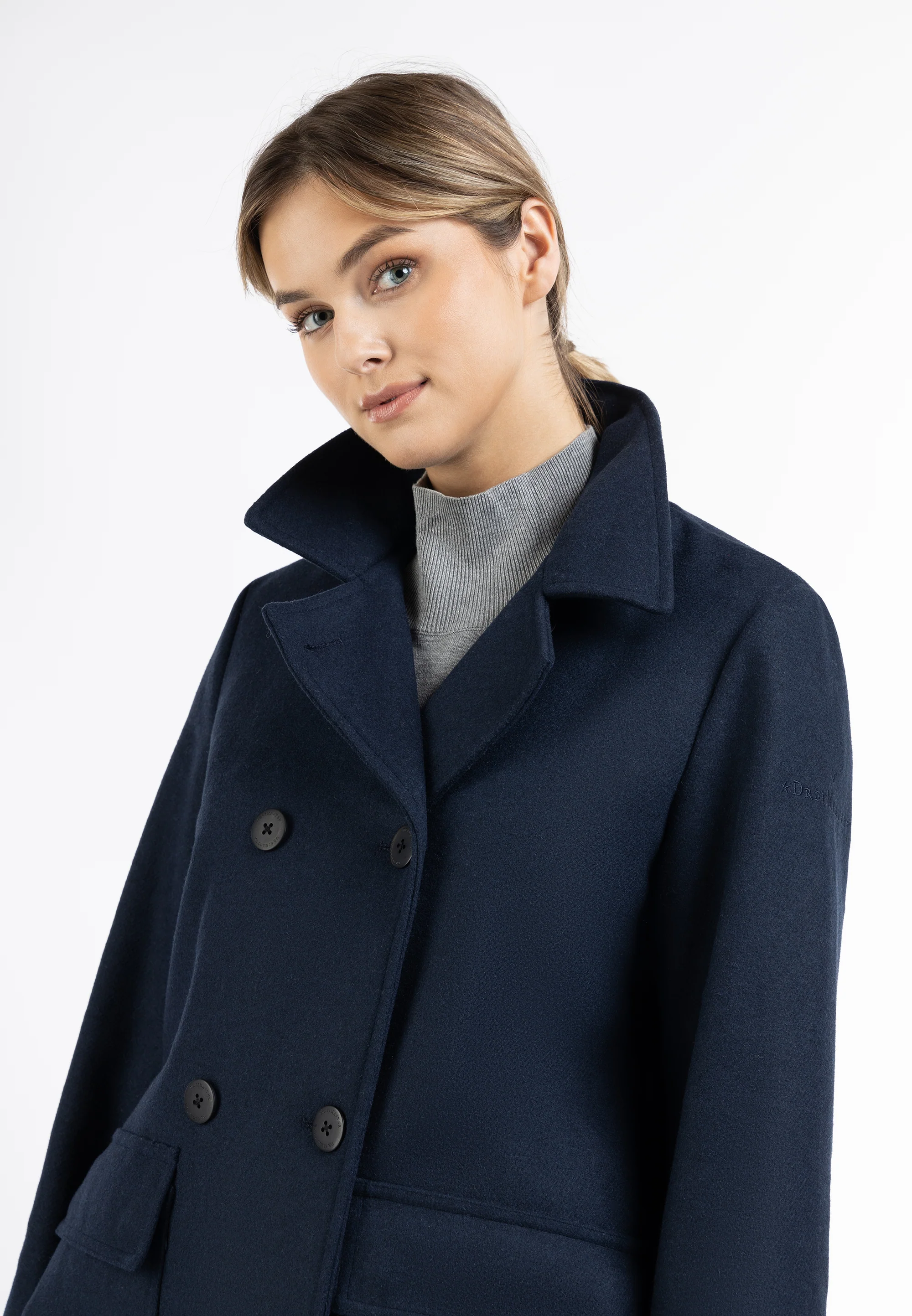 DreiMaster Klassik Women's Transitional Coat Made Of Wool Blend - Image 5