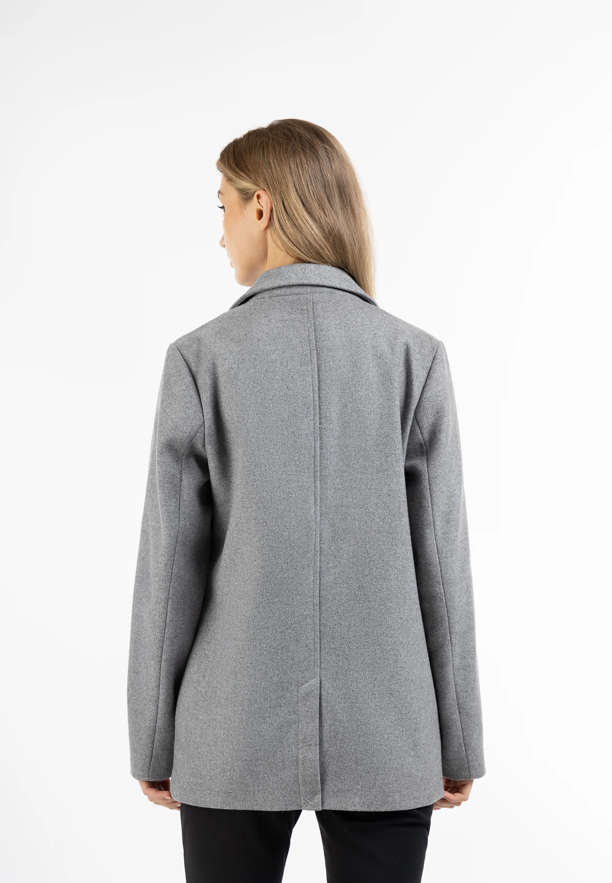 DreiMaster Klassik Women's Long Wool Blend Blazer - Image 4
