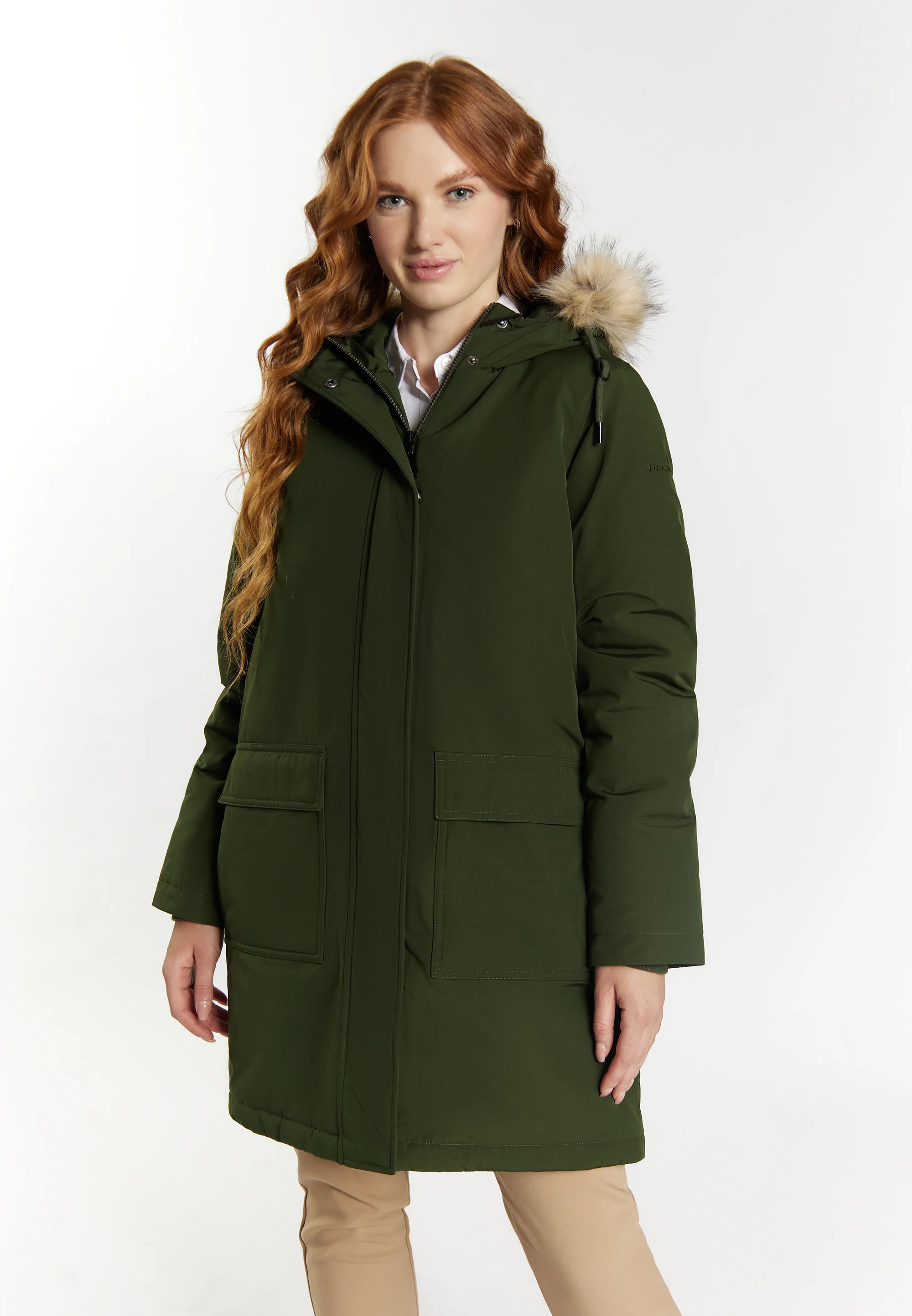 DreiMaster Klassik Women's Winter Parka With Faux Fur - Image 3