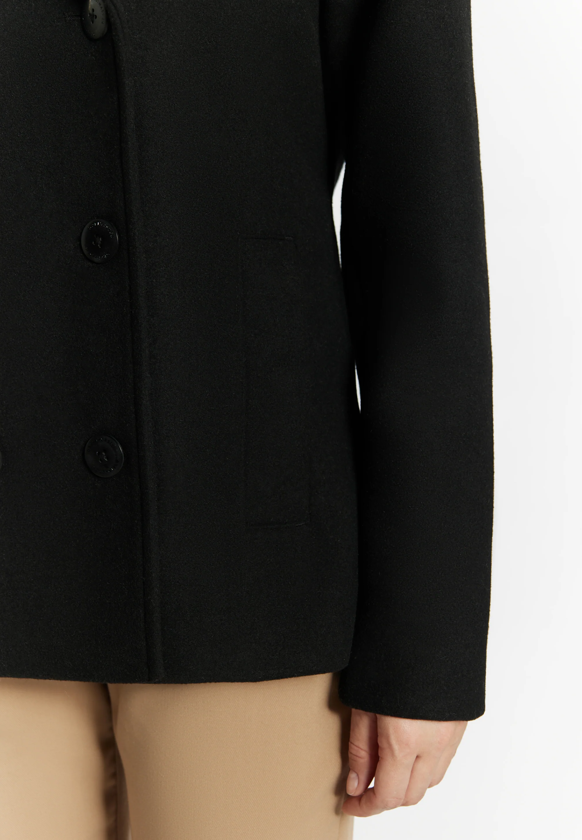 DreiMaster Klassik Women's Wool Blend Pea Coat - Image 5