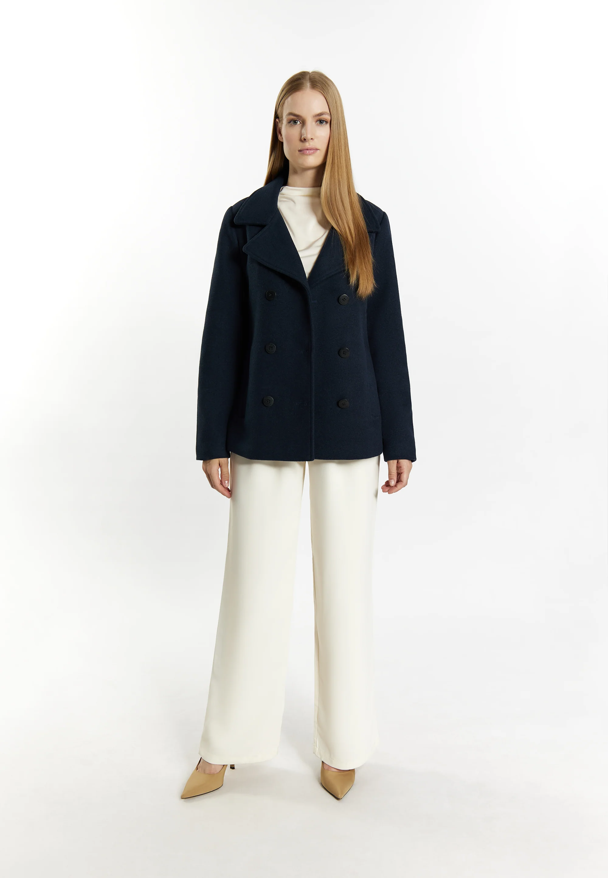 DreiMaster Klassik Women's Wool Blend Pea Coat - Image 6