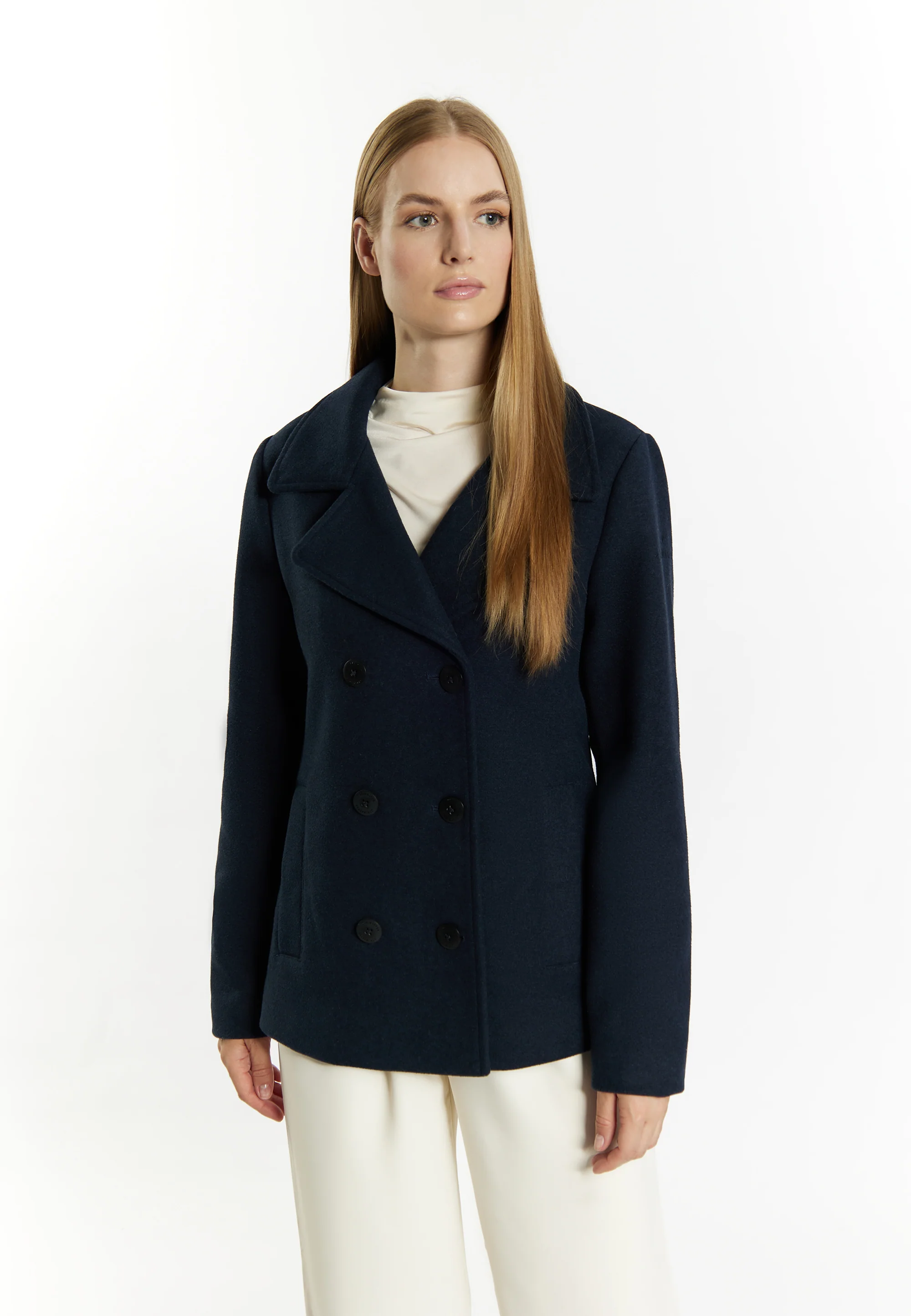 DreiMaster Klassik Women's Wool Blend Pea Coat - Image 8