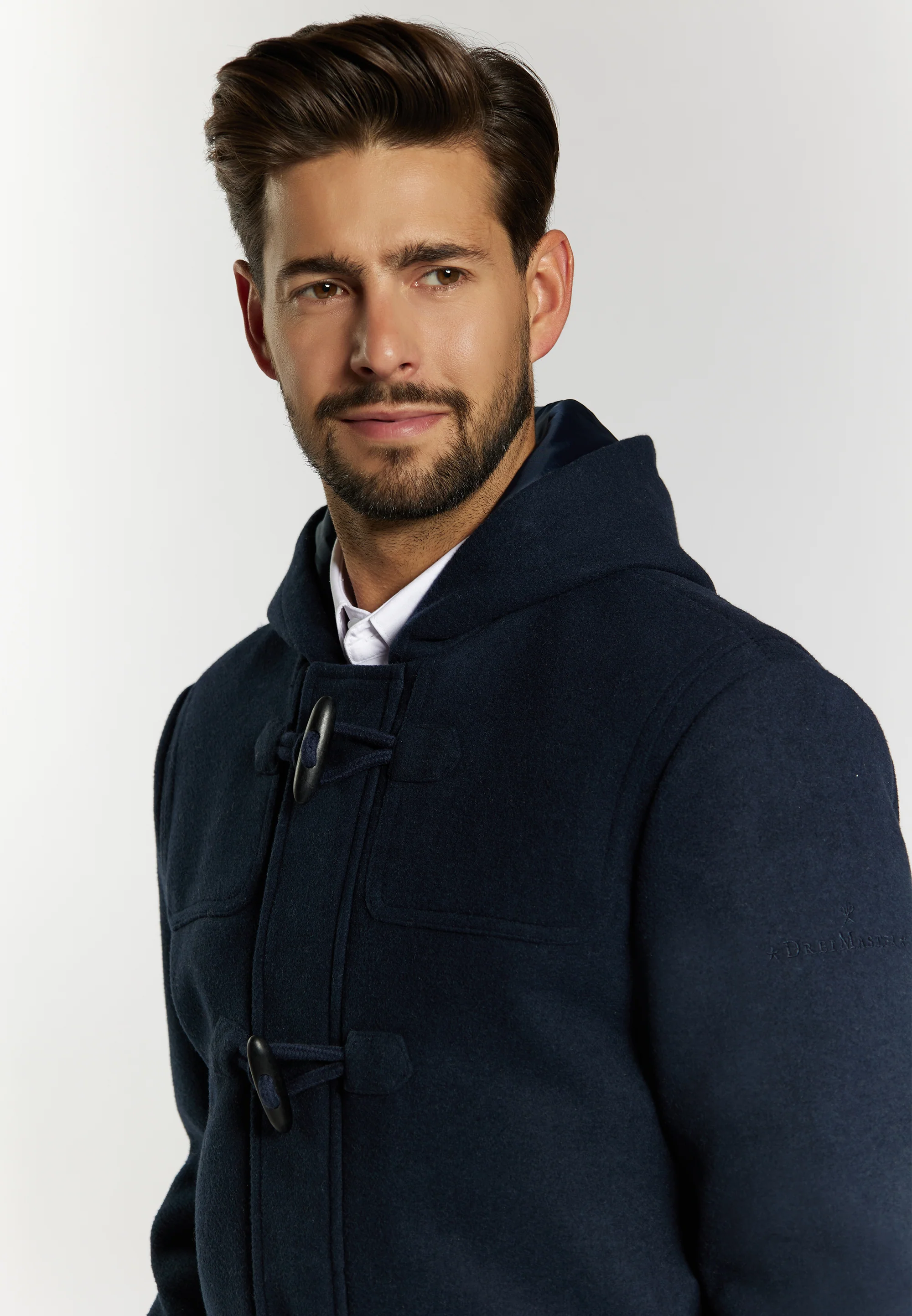 DreiMaster Klassik Men's Transitional Coat Made Of Wool Blend - Image 10