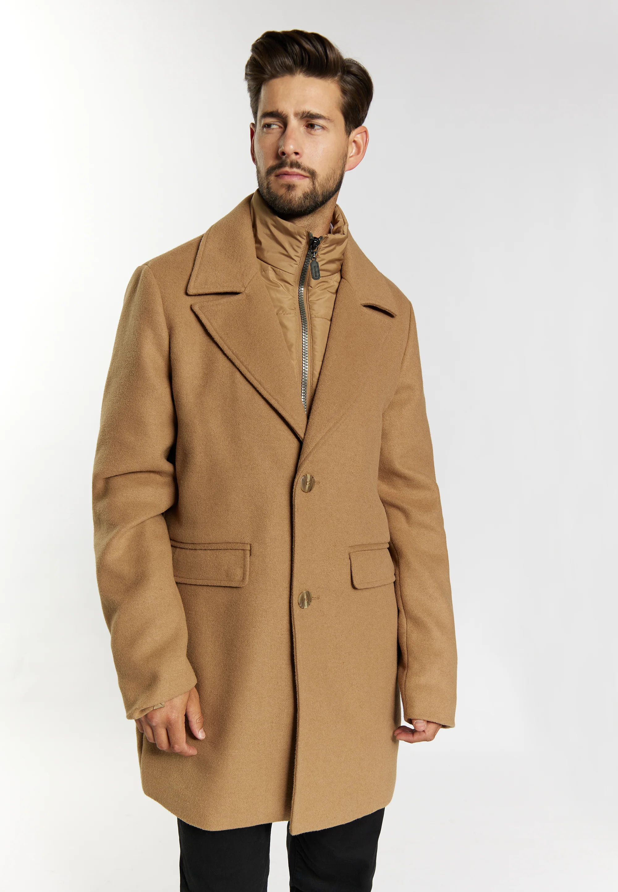 DreiMaster Klassik Men's Transitional Coat Made Of Wool Blend - Image 9