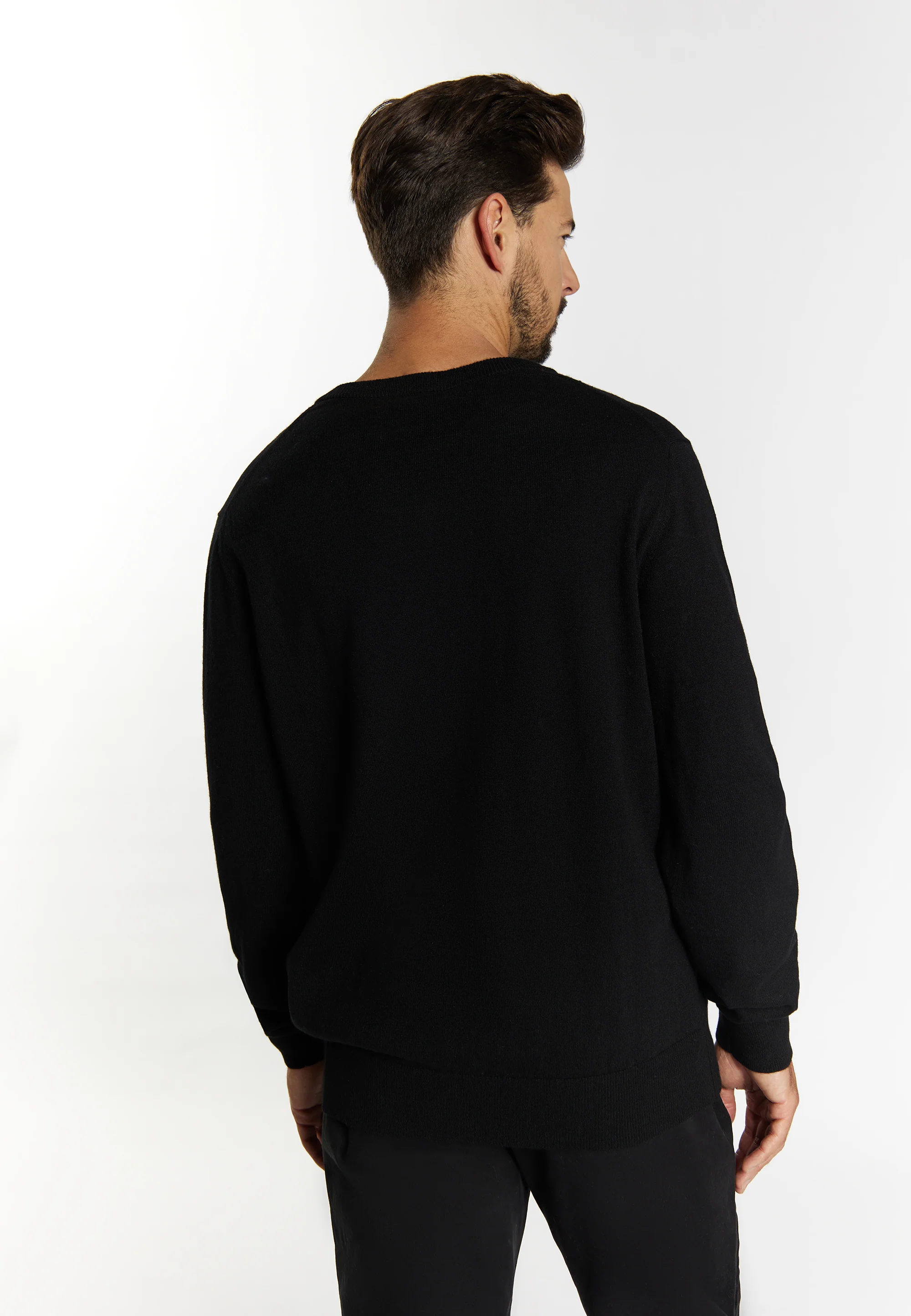 DreiMaster Klassik Men's Basic Fine Knit Sweater - Image 4