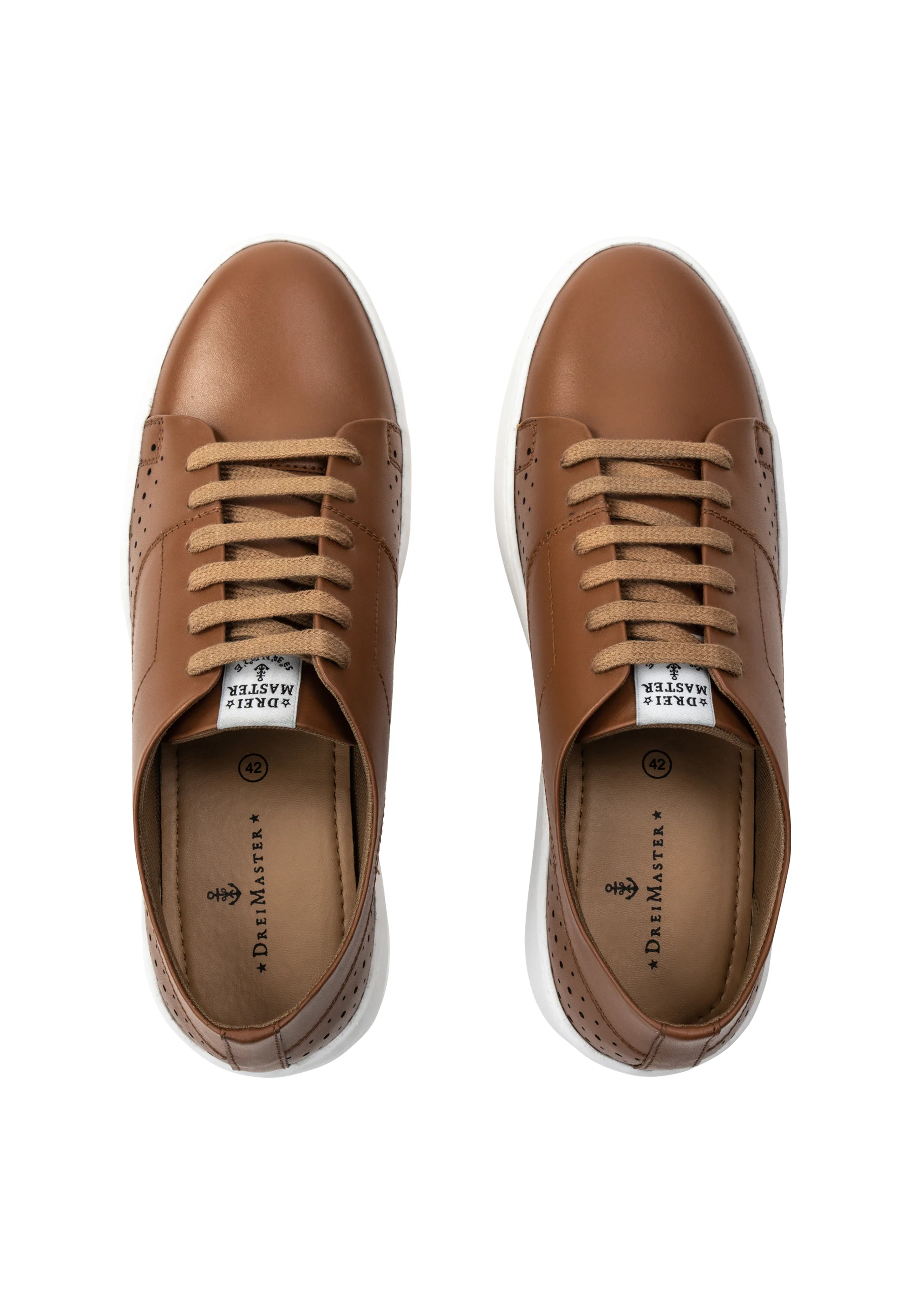 DreiMaster Maritim Men's Leather Sneakers - Image 3