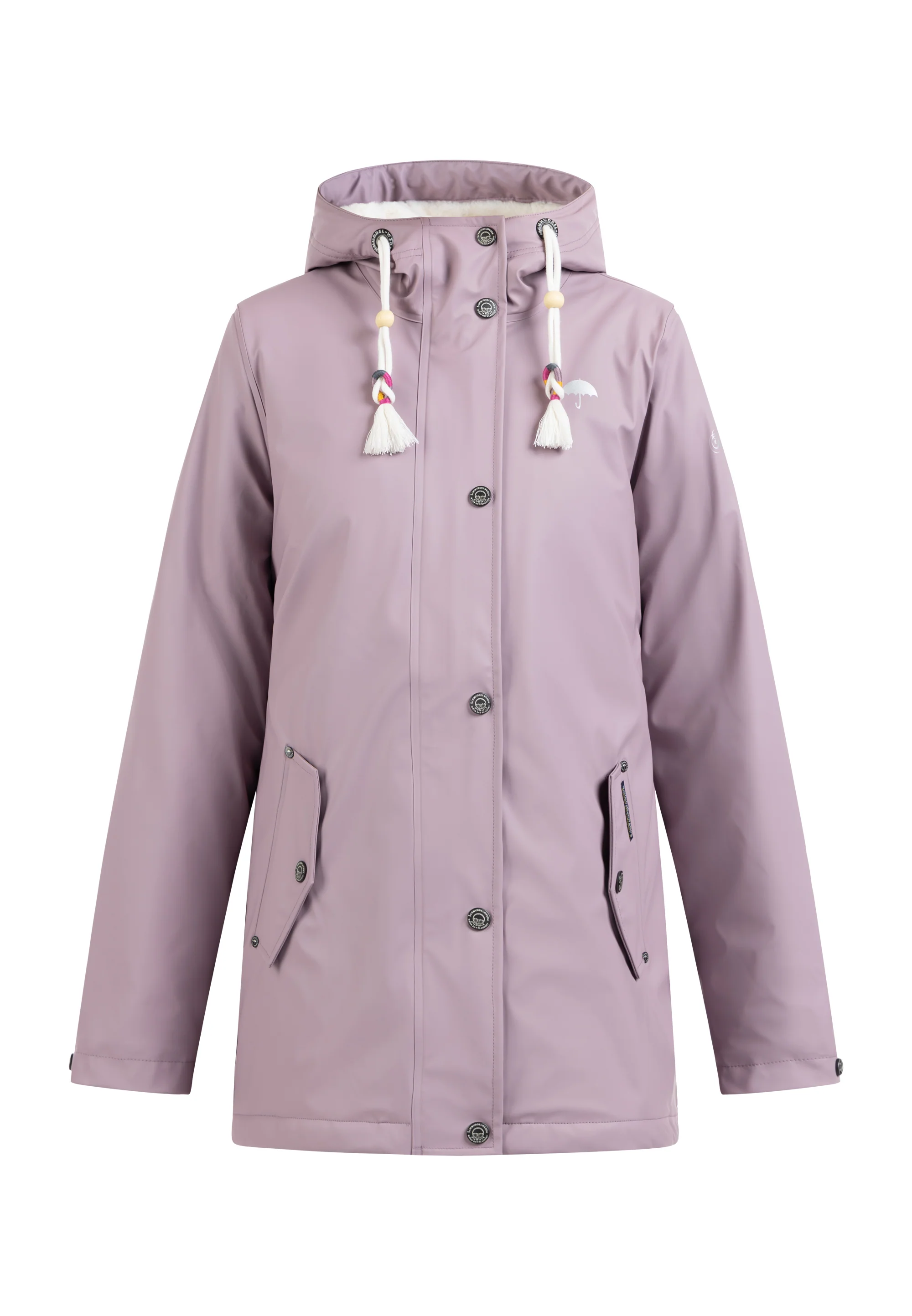 Schmuddelwedda Women's Rain Jacket With Faux Fur Lining - Image 32