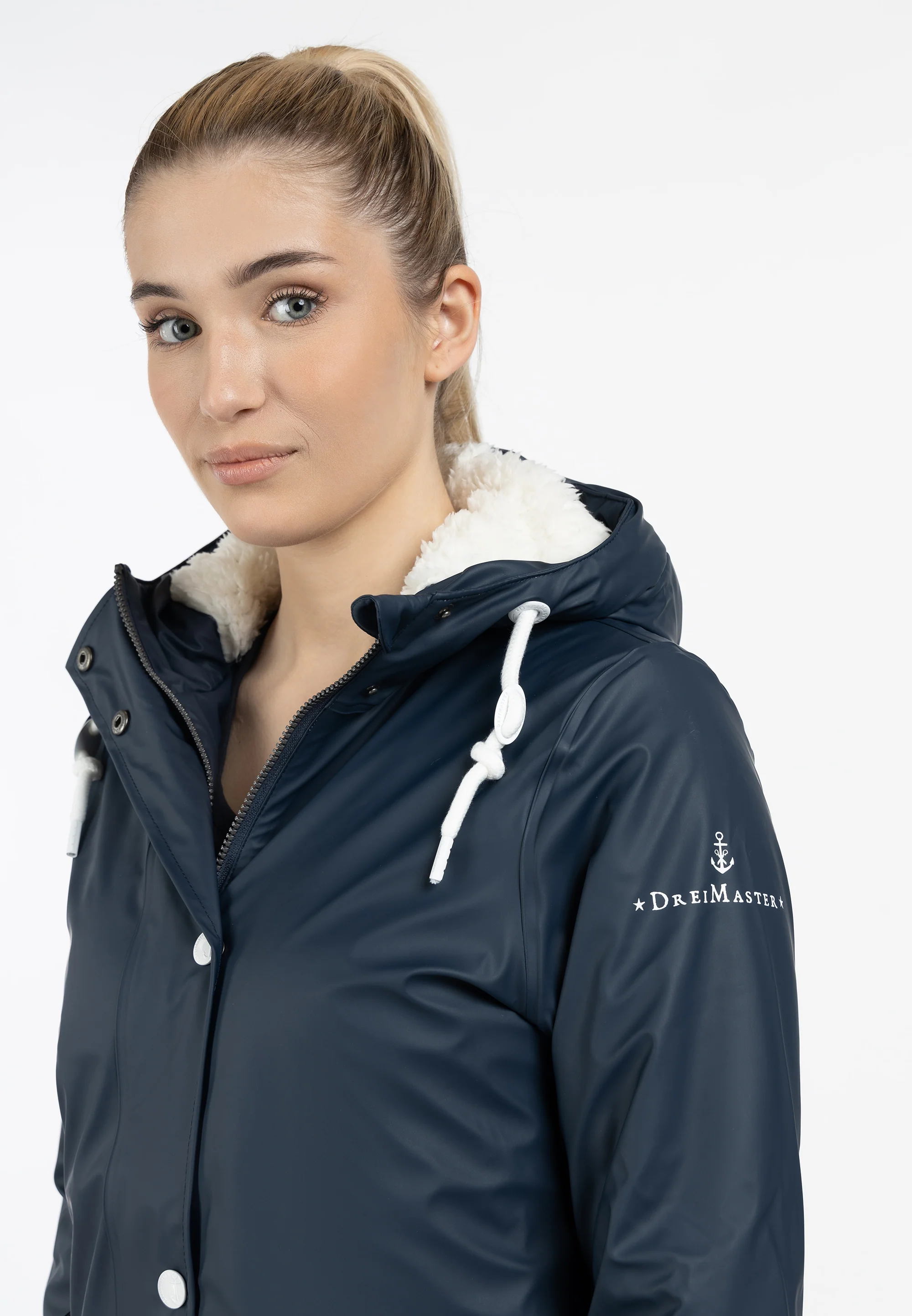 DreiMaster Maritim Women's Rain Jacket With Teddy Lining - Image 10