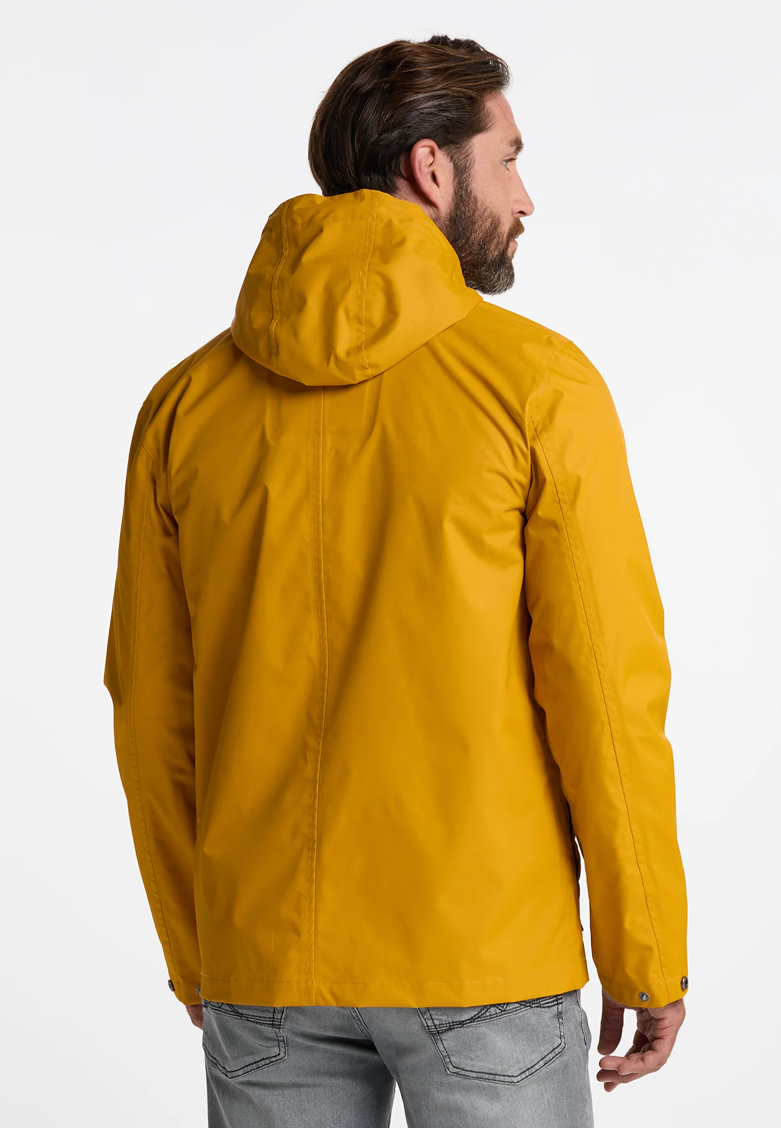 DreiMaster Maritim Men's Rain Jacket With A Subtle Print On The Back Of The Outer Fabric - Image 9