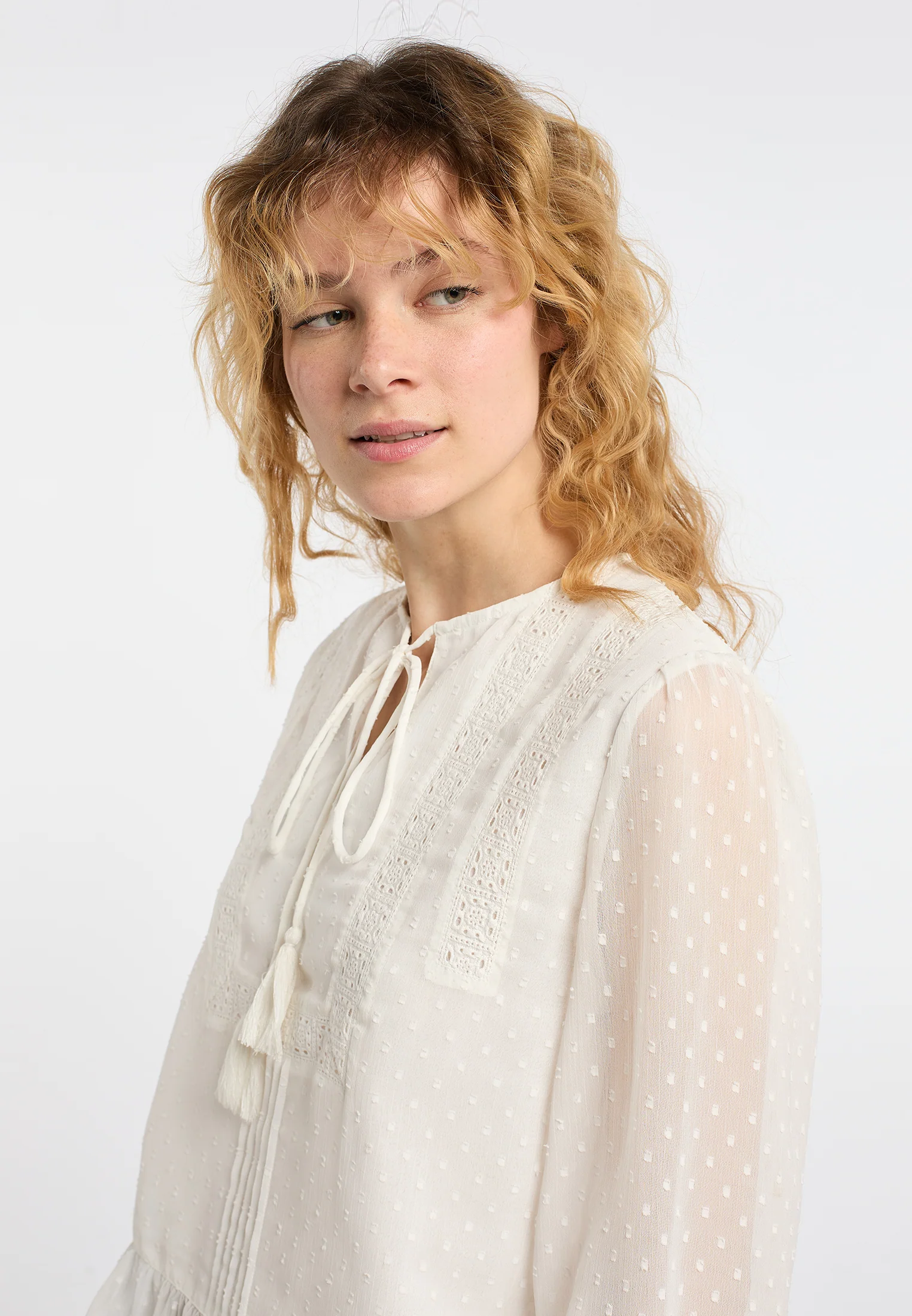 DreiMaster Vintage Women's Blouse Shirt With Lace - Image 5