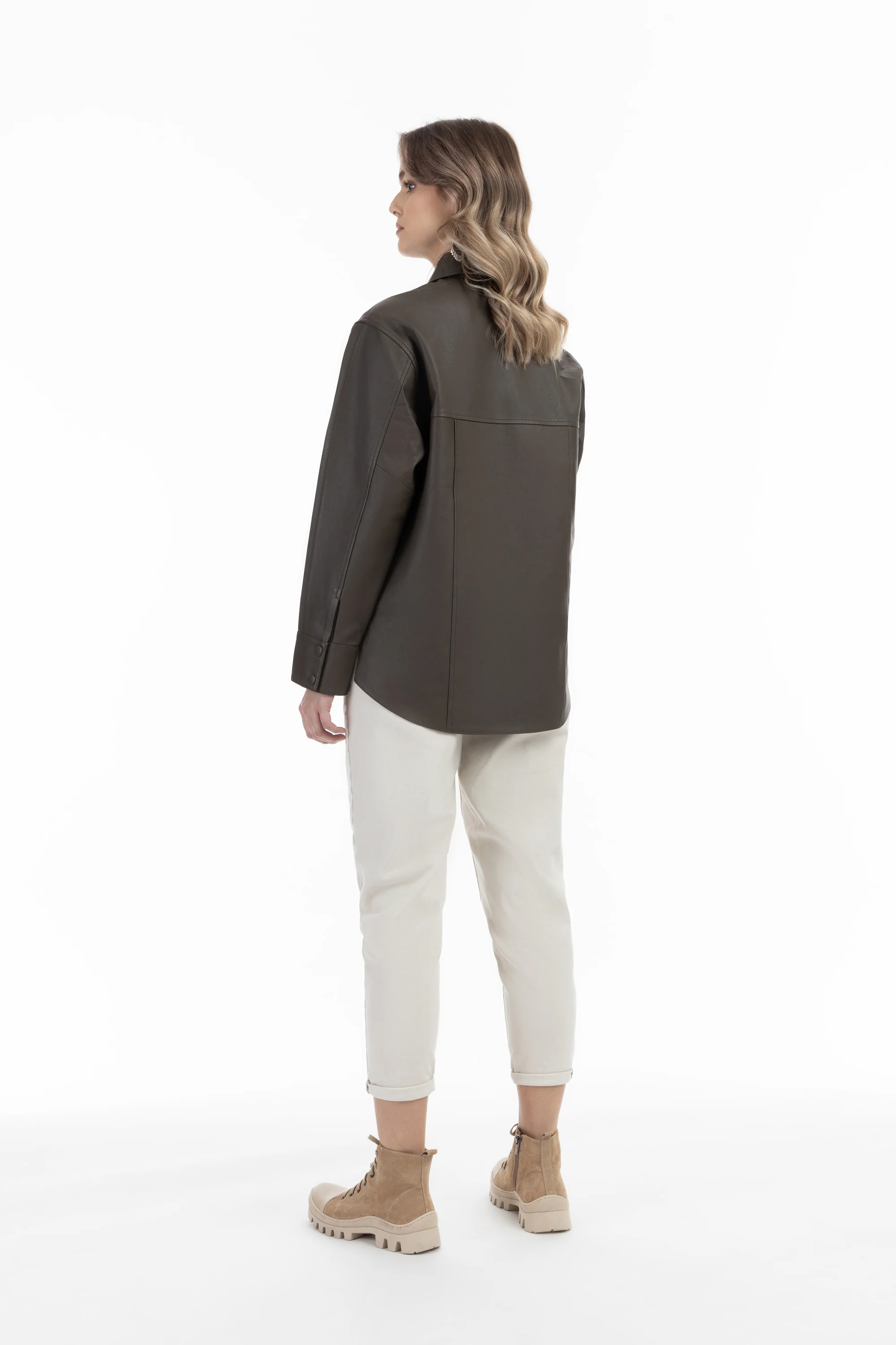 DreiMaster Vintage Women's Leather Shirt - Image 4