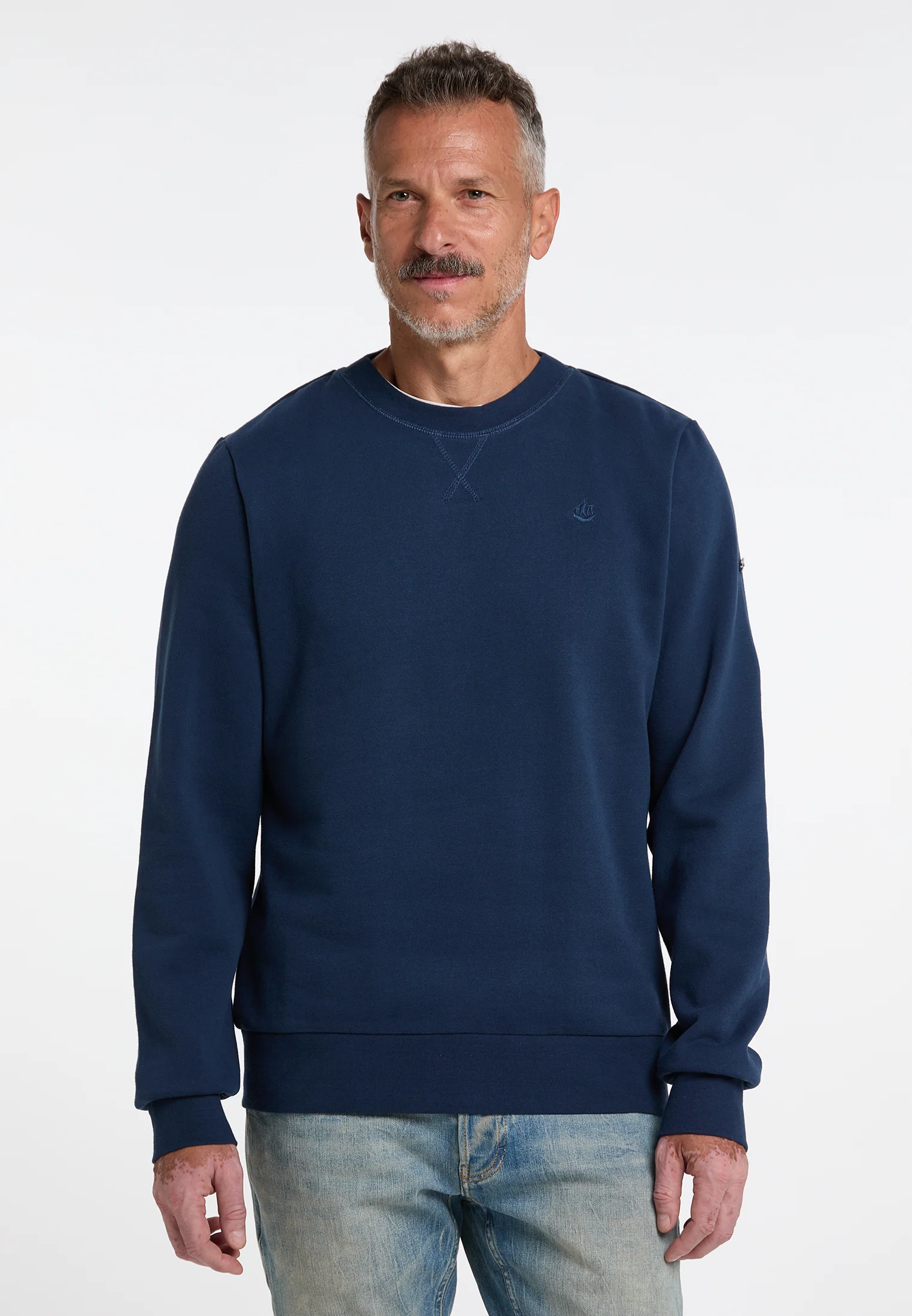DreiMaster Vintage Men's Oversized Sweatshirt With Crew Neck - Image 8