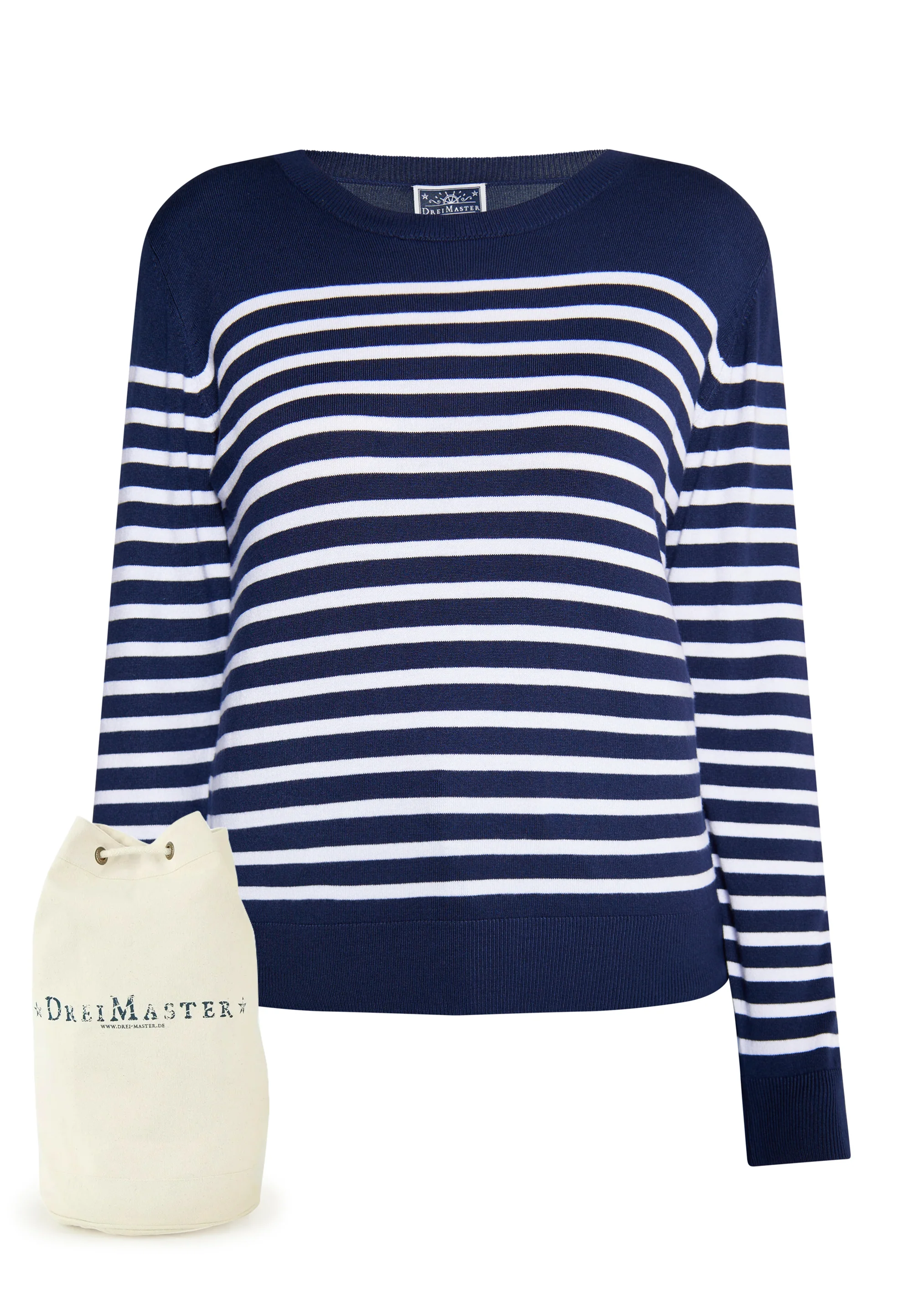 DreiMaster Maritim Women's Knitted Sweater + Shopping Bag Set - Image 2