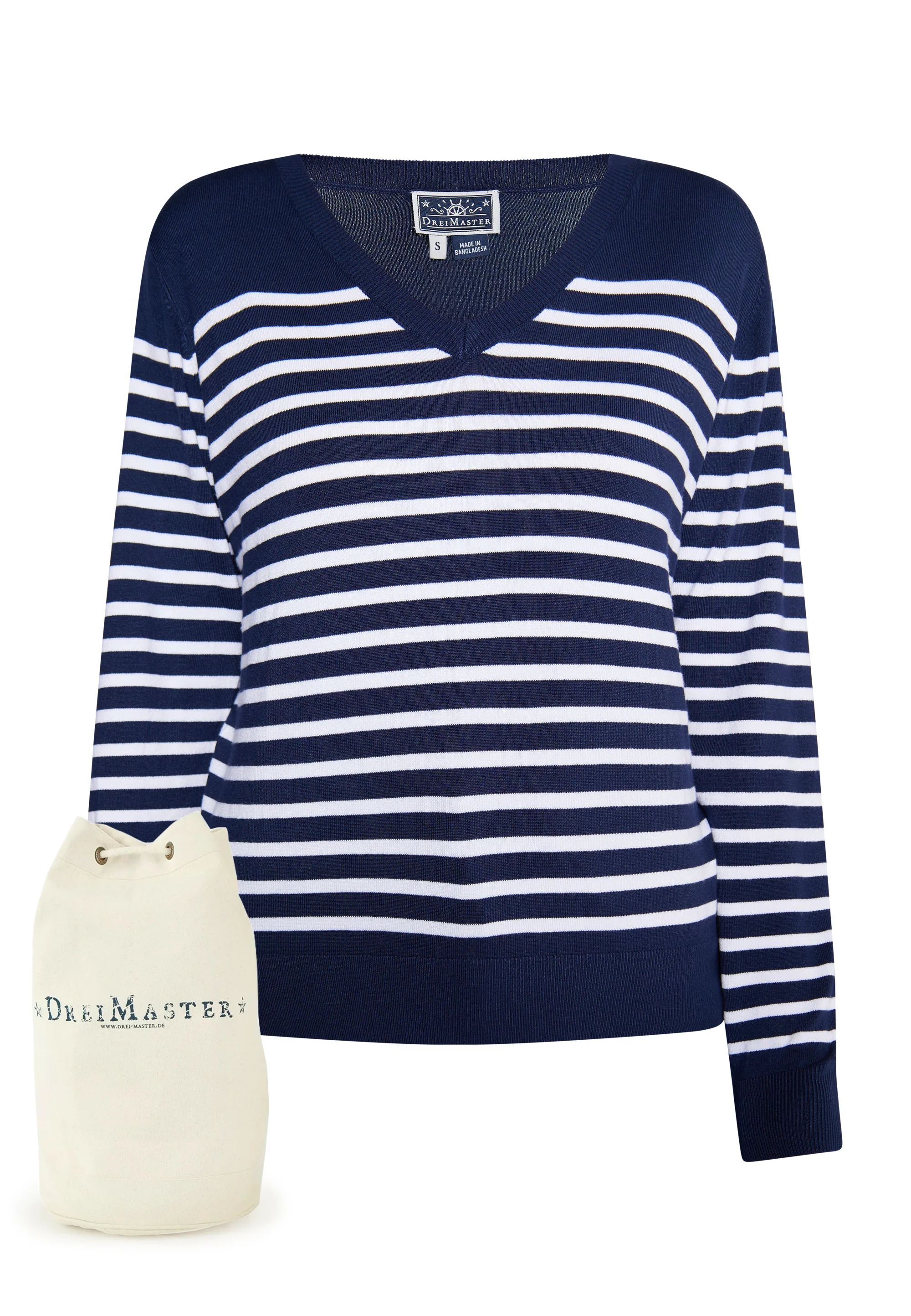 DreiMaster Maritim Women's Knitted Sweater + Shopping Bag Set - Image 6